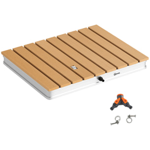 Kit de Ducha de Jardín Portátil Ducha Exterior de Suelo Altura Ajustable hasta 4 m Estructura de Aluminio Resistente al Agua a los Rayos UV y a Las Heladas para Camping Piscina Playa