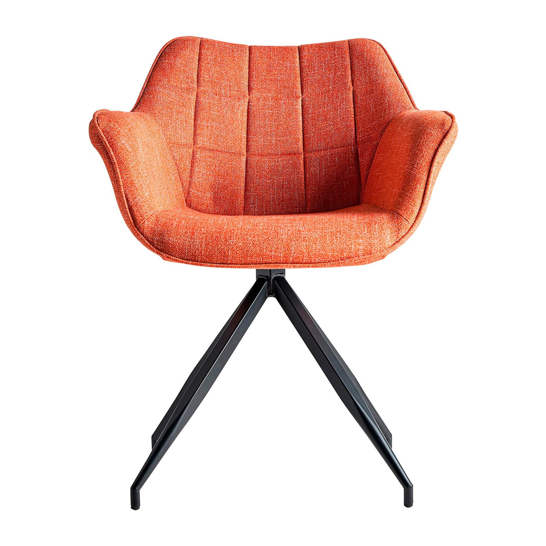 Silla de poliéster en color naranja de 63x62x81cm