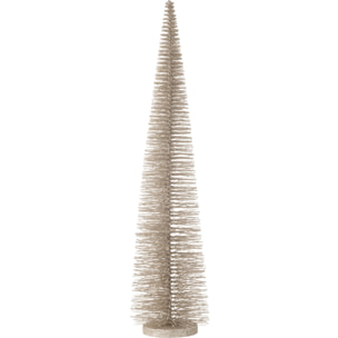 J-Line décoration Sapin De Noël Décoratif Paillettes - plastique - greige - large