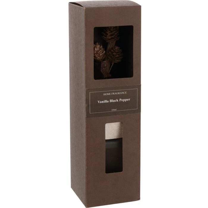 J-Line bâtonnets parfumés + fleurs séchées - Vanille Poivre Noir - or rosé