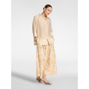 Elena Mirò - Pantaloni cropped jacquard - Beige