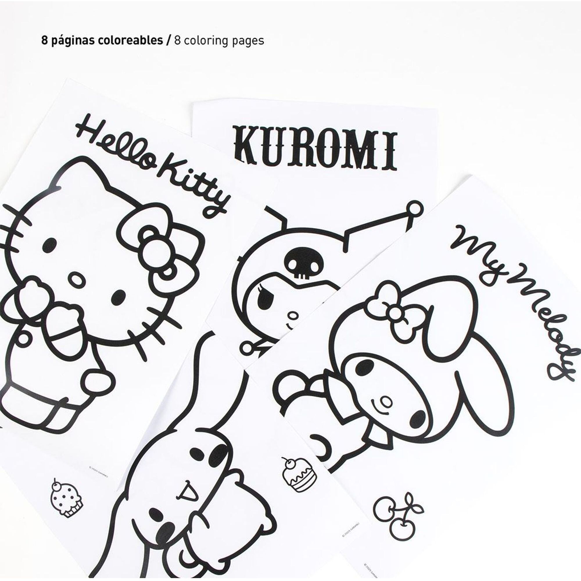 Set Papelería Coloreable Hello Kitty
