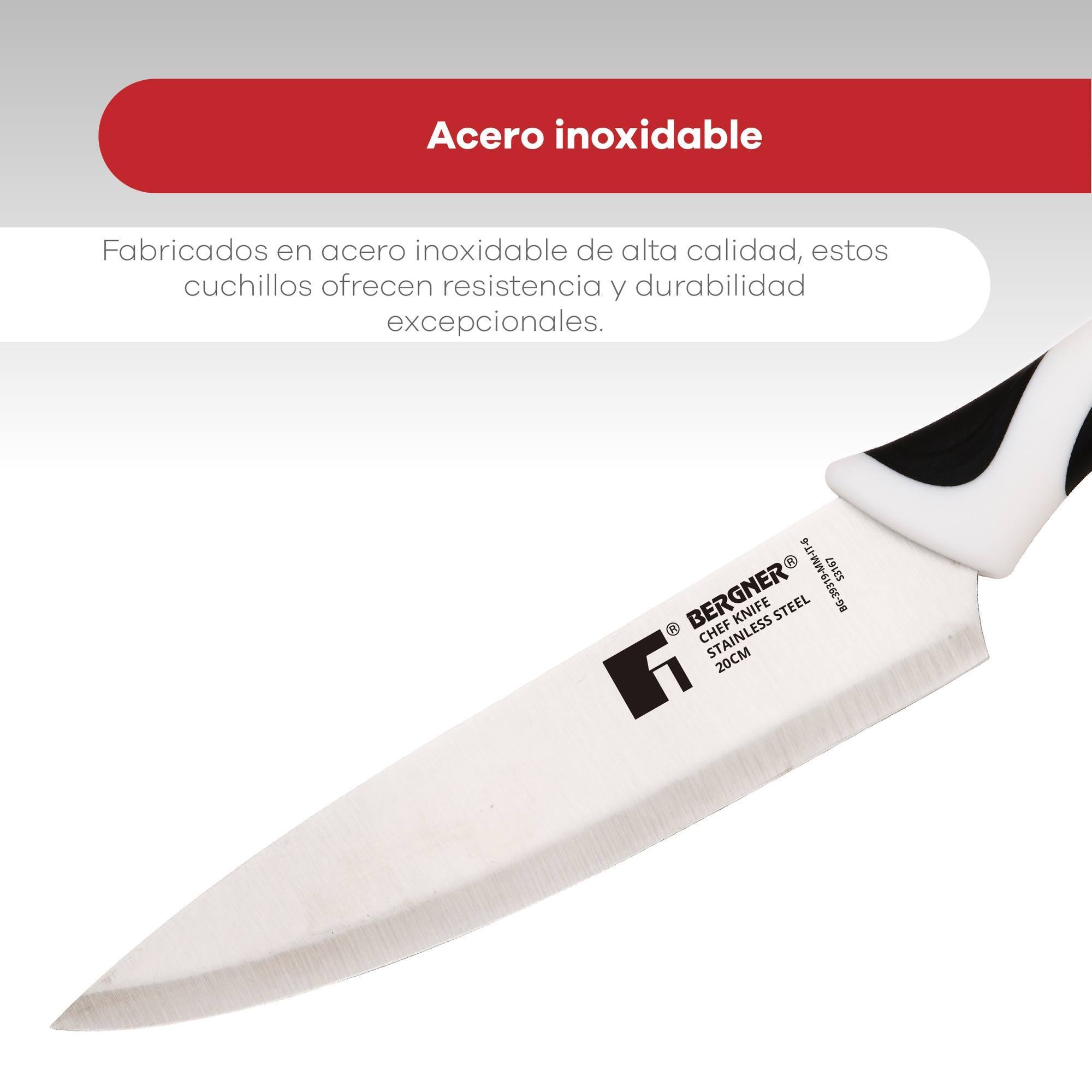 Set de 5 Cuchillos y Tijeras en acero inoxdiable Kyoto Bergner