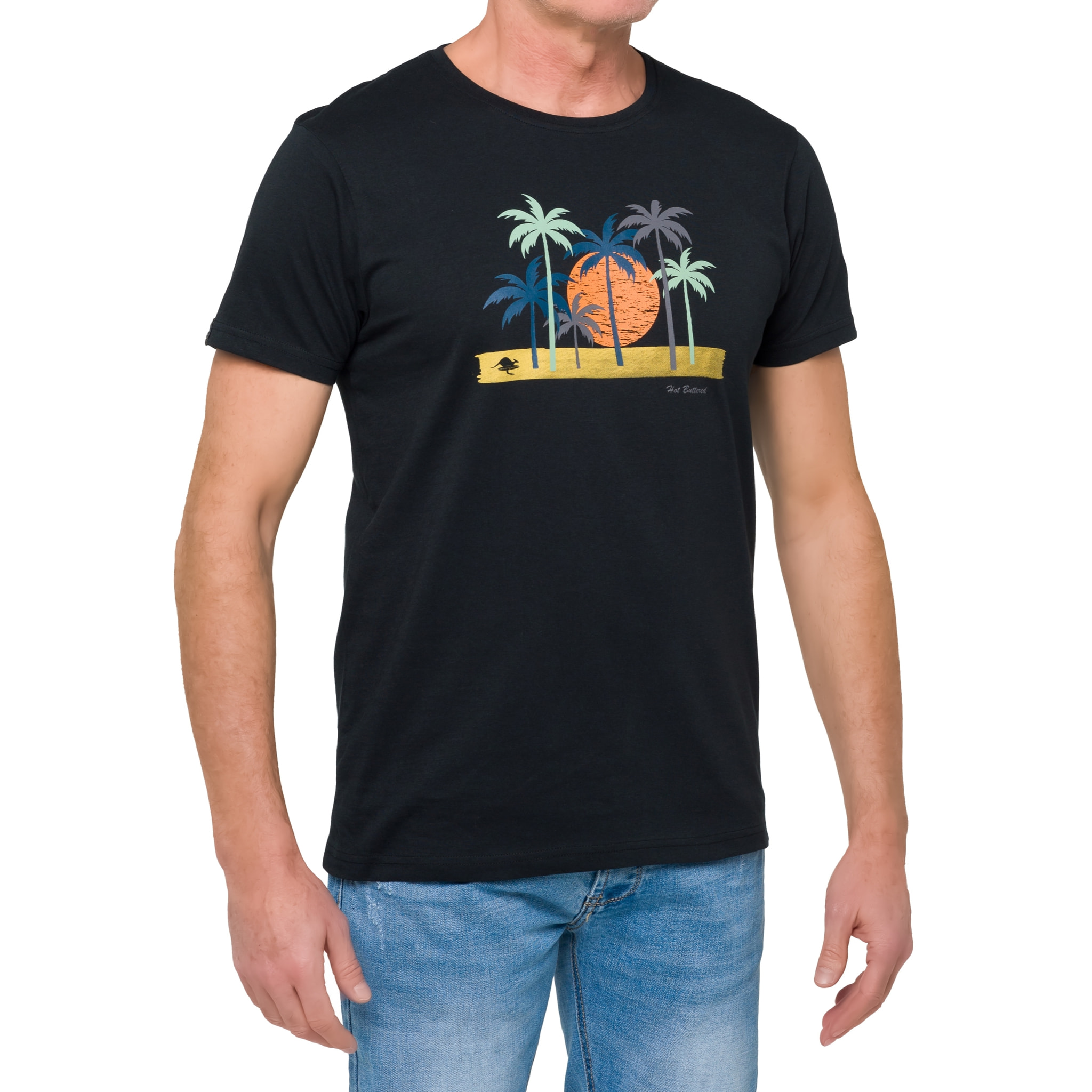 T-shirt in cotone 150 gr Hot Buttered Waigeo nero