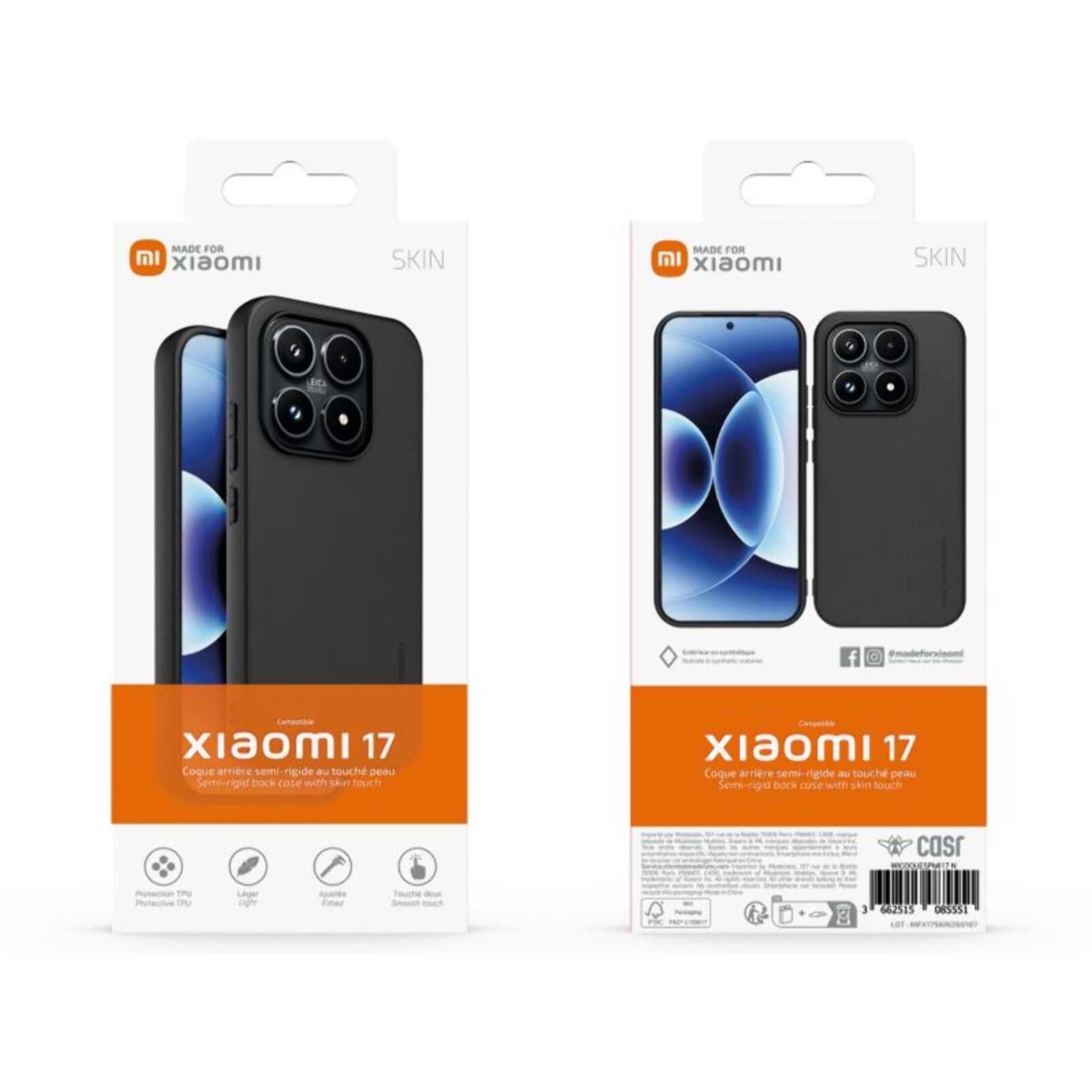 Coque MADE FOR XIAOMI premium noir pour Xiaomi 17