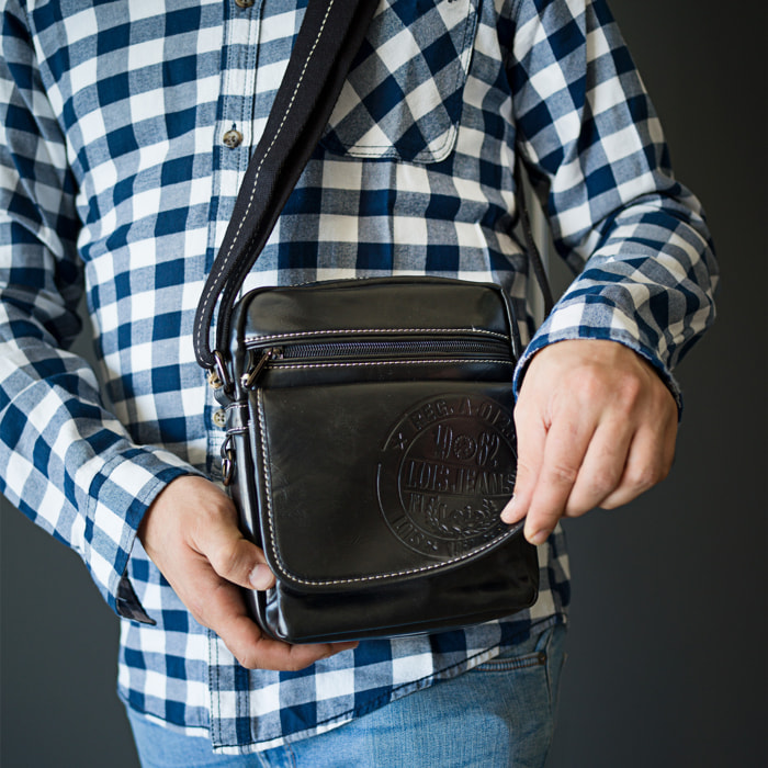 Bandolera Hombre Pu/Piel Lois Desert Negro