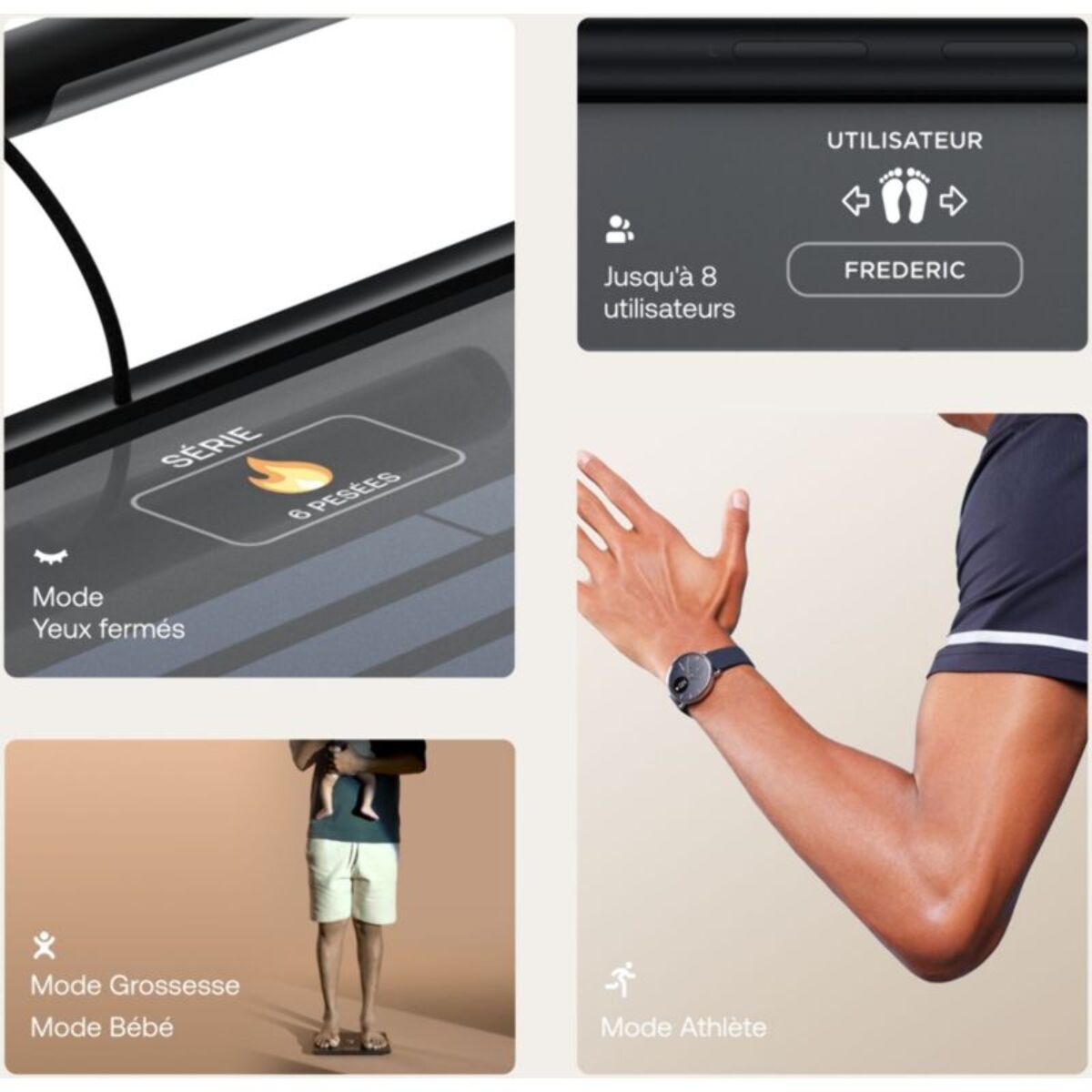 Pèse personne connecté WITHINGS Body Scan noir