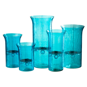 J-Line photophore Tarifa Etroit - glas - azur - extra large
