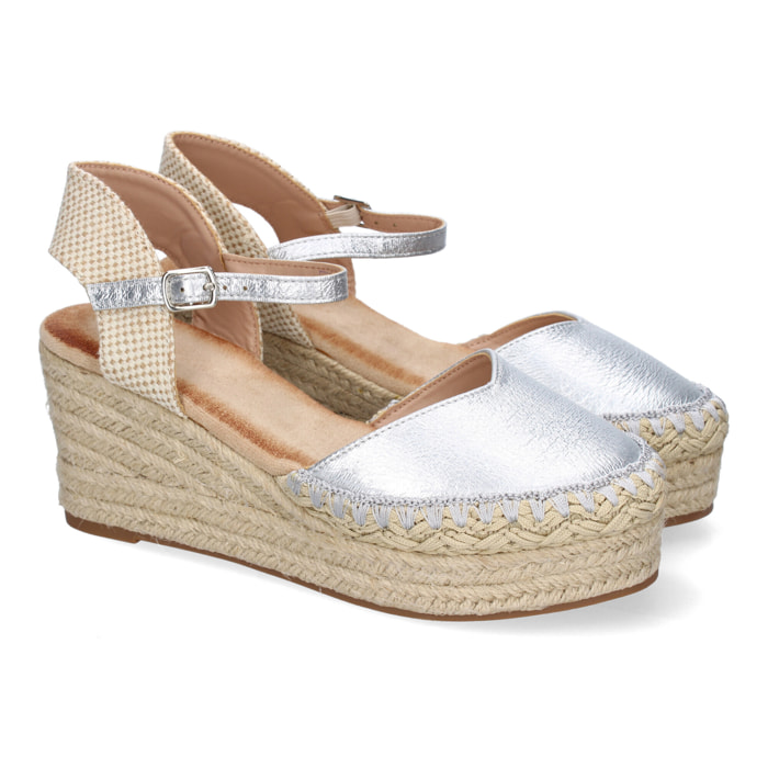 Sandalia de Cuña de Yute para Mujer, Comodas y Elegantes con Detalles Trenzados