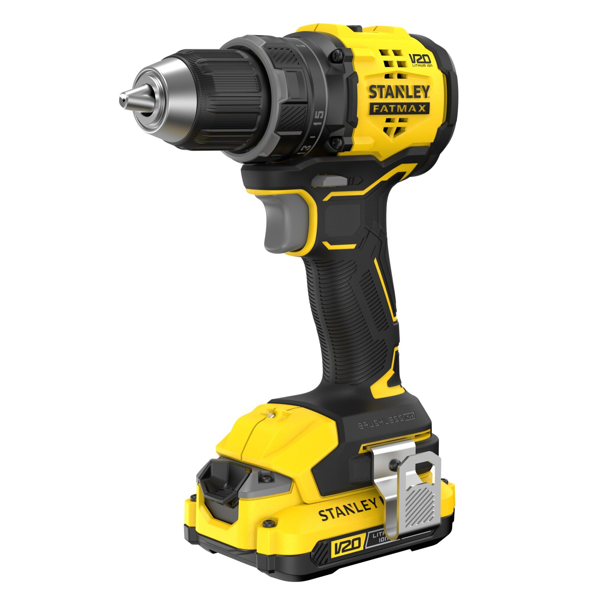 Perceuse visseuse 60Nm Brushless V20 FatMax 18V avec 2 Batteries 2Ah en malette Pro-Stack