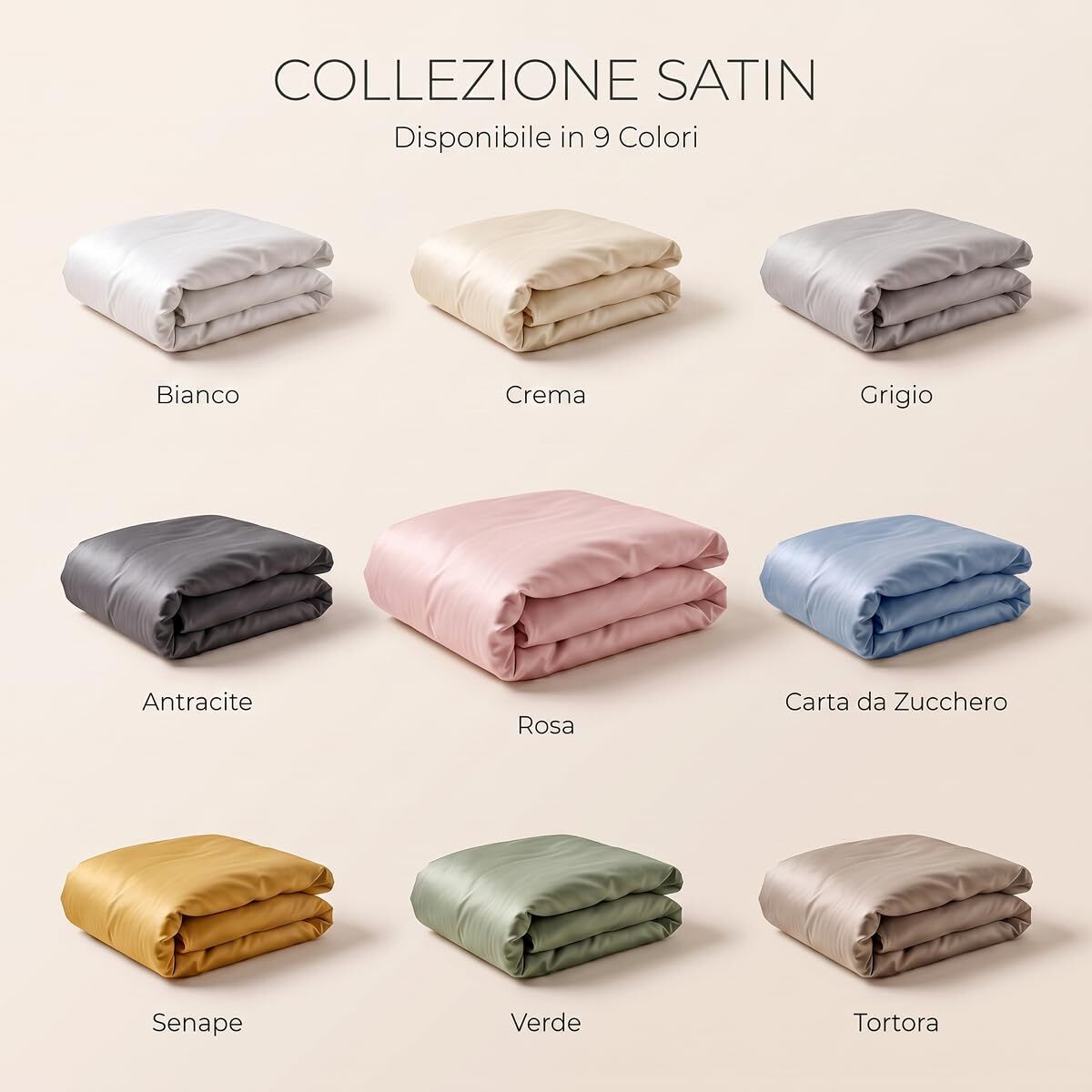 Sacco copripiumino in raso di cotone - grigio