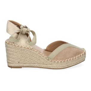 Sandalia de Mujer, Estilo Valenciana de Yute, Diseño Moderno, Detalles en la Pala