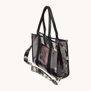 Bolso Shopper Transparente con Neceser Interior JADE SHOPPER BLACK