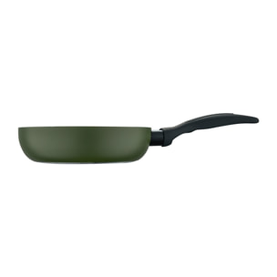 Sartén en aluminio prensado, antiadherente y ligera para cocina diaria, verde