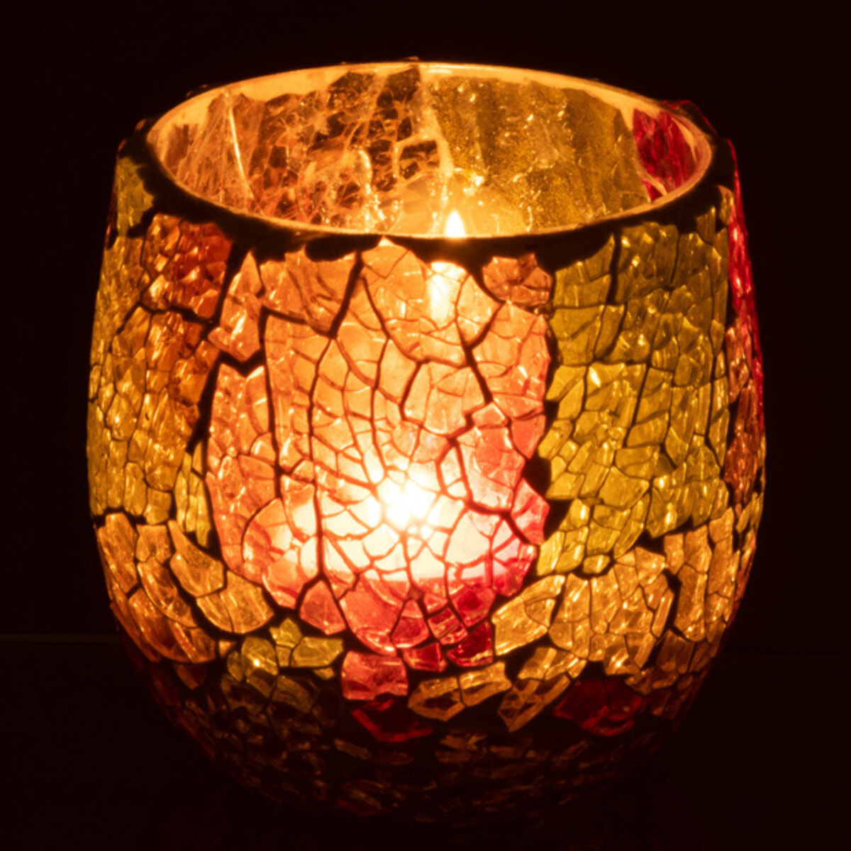 J-Line bougeoir Sunset - verre - mix - small