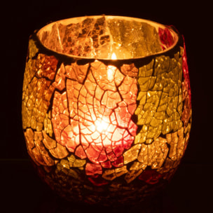 J-Line bougeoir Sunset - verre - mix - small