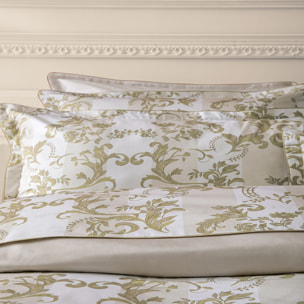 Drap plat imprimé en satin de coton bio, OPERA