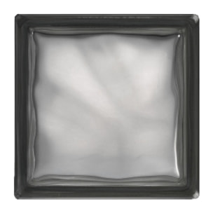 Luxfera brique de verre 19x19x8 cm, Gris transparent brillant (1908WGREY)