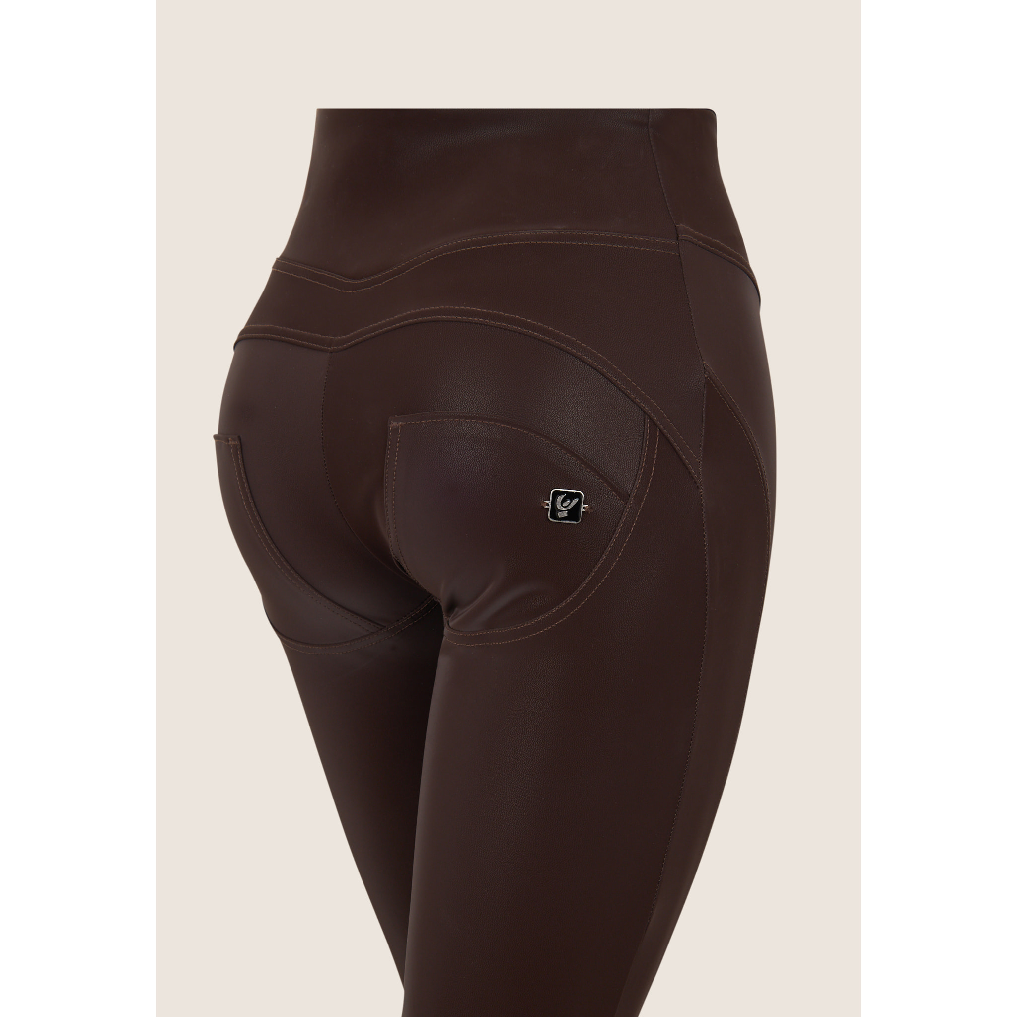 Pantaloni push up WR.UP® superskinny mini-flare wet