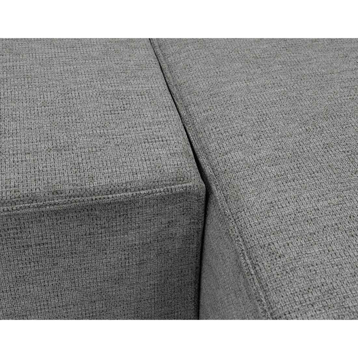 Cezanne - Canapé d'angle réversible 5 places convertible avec coffre en tissu texturé - Gris