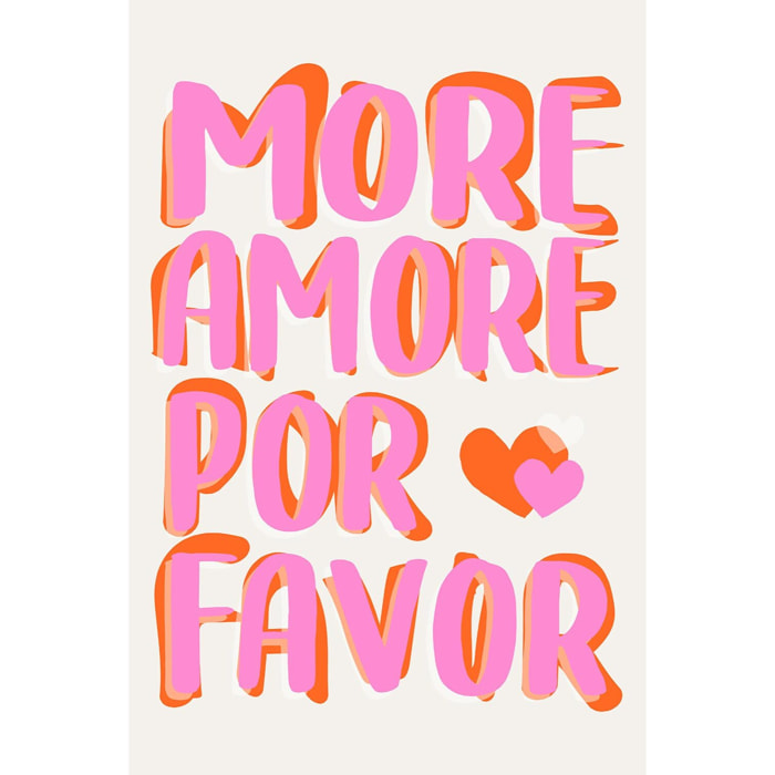 Tableau minimaliste more amore  Toile imprimée