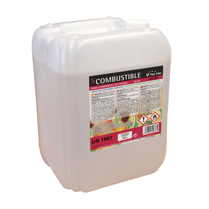 Combustible Etanol de origen natural aroma neutro  garrafa LIQ-25L PURLINE  W