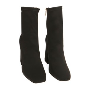 Ankle boots in lycra neri