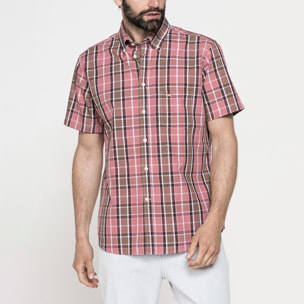 CAMICIA A MANICA CORTA IN COTONE CON FANTASIA