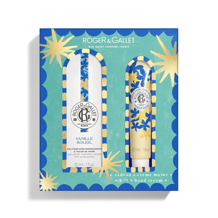 Vanille Soleil - Coffret Eau Parfumée Bienfaisante 30ml + Crème Mains 30ml