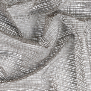 Voilage à Oeillets  - Effet Filet - Gris