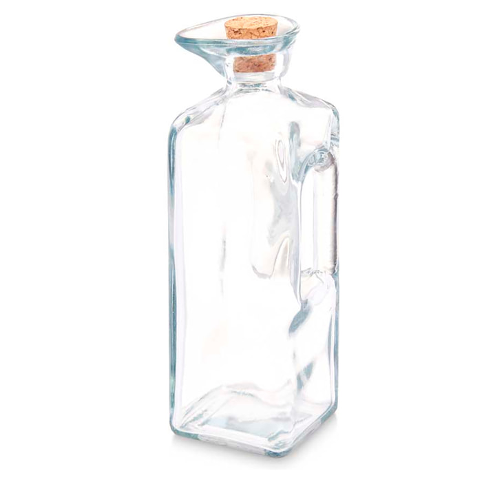 ACEITERA CUADRADA ASA TAPON CORCHO 330 ML