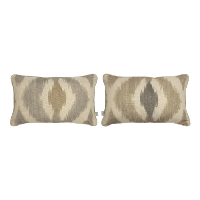 Lot de 2 housses de coussin FORMENTERA - gris/lin