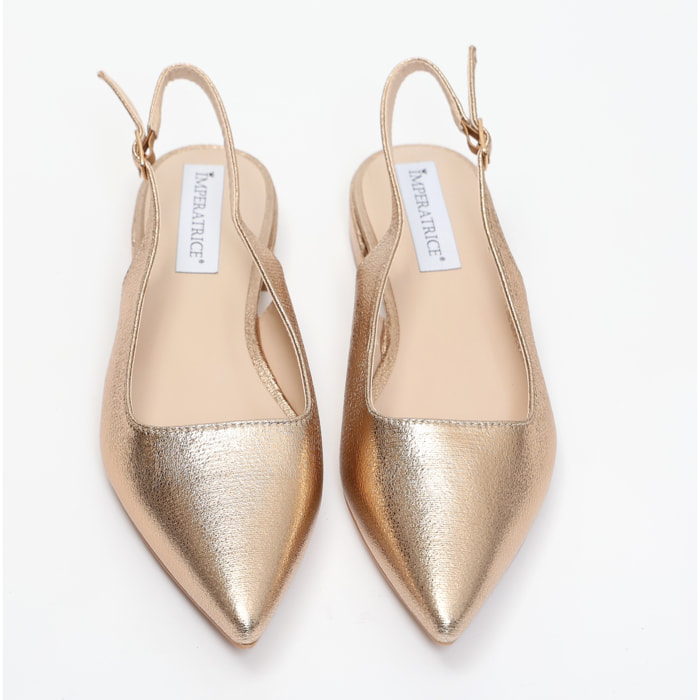 Ballerine slingback in simil pelle verniciata