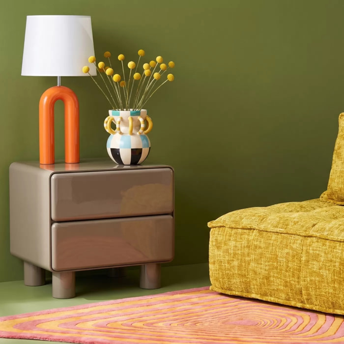 Chevet Eliano 2 tiroirs kaki Kare Design