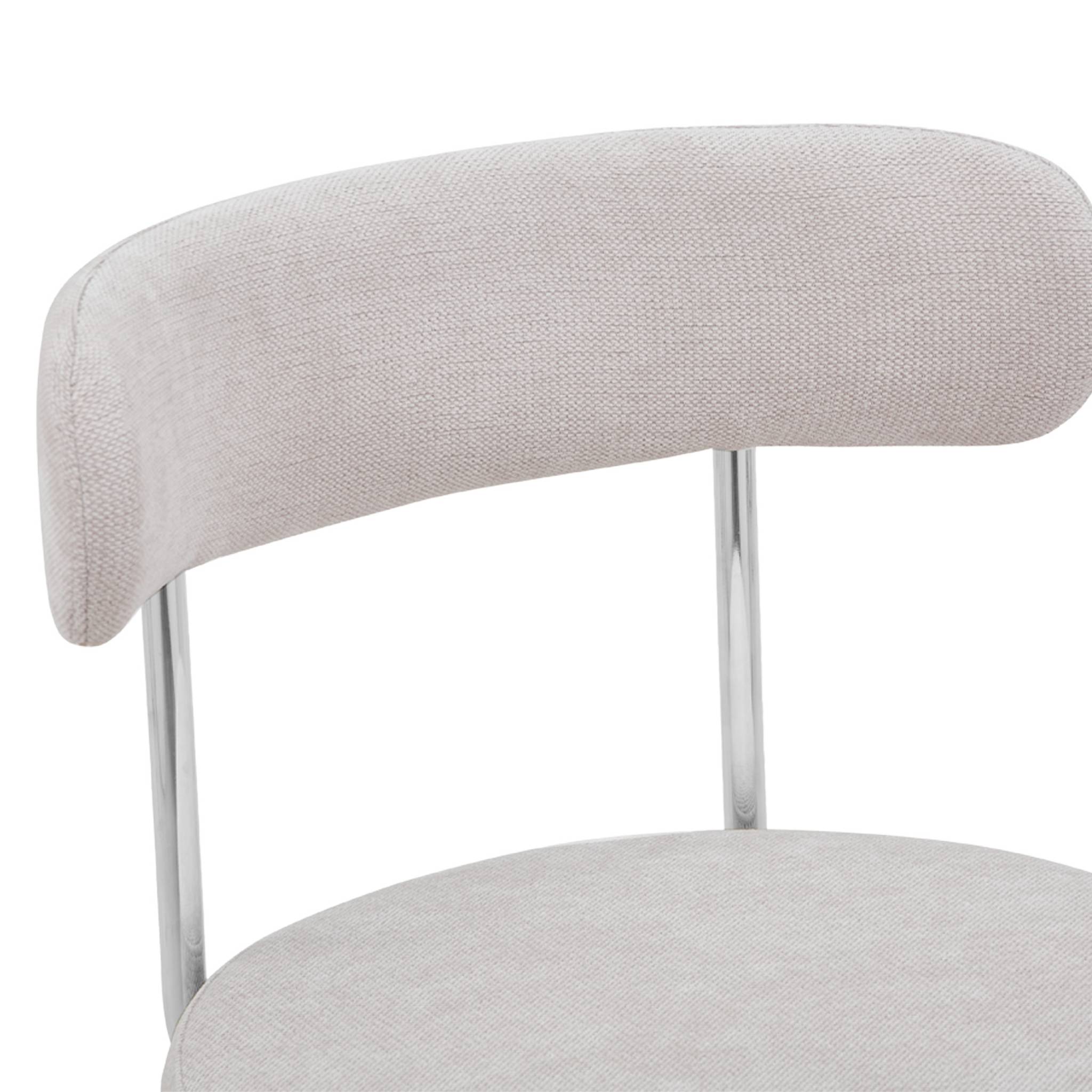 Chaise de bureau vintage à roulettes tissu ANGELA