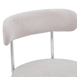 Chaise de bureau vintage à roulettes tissu ANGELA