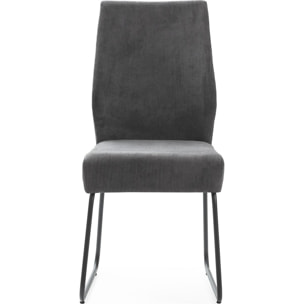 Lot de 4 chaises en velours côtelé - STUGA
