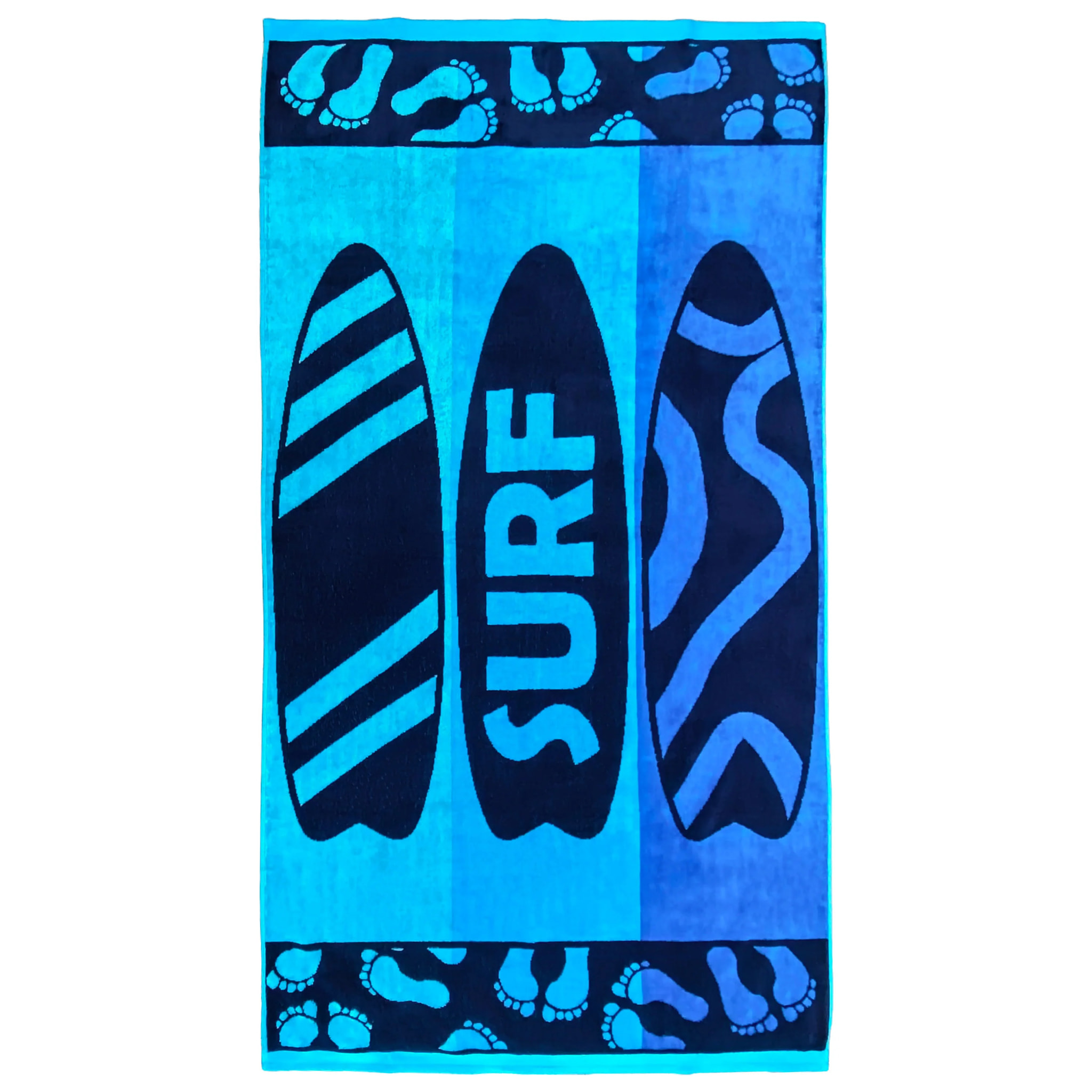 Serviette de plage éponge velours Jacquard - Obidos - 90x170cm - 400g/m²