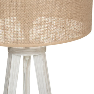Lampadaire trépied "Elva" bois H143cm