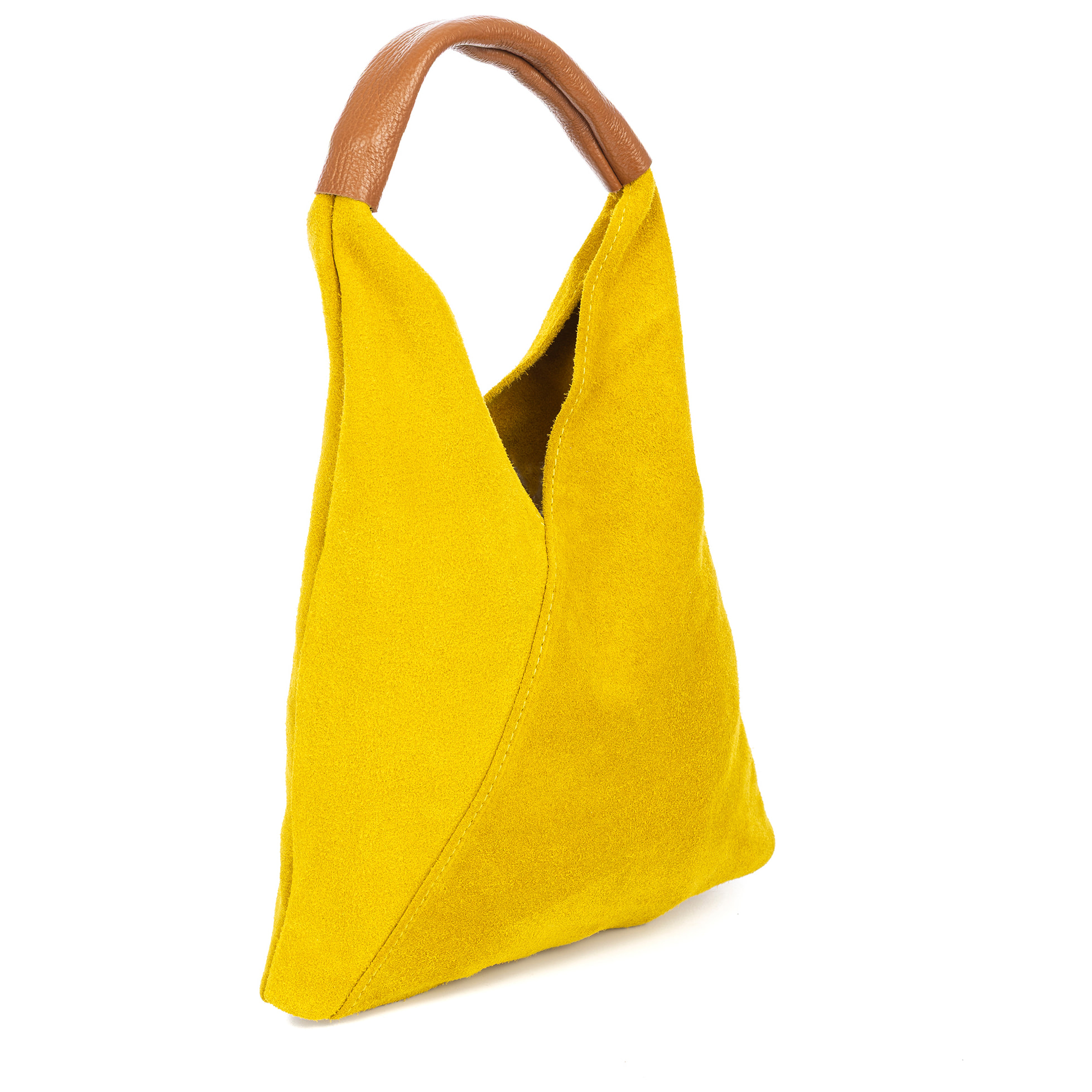 Aviano borsa mini shopper donna, per uso a mano. Pelle autentica Scamosciata.