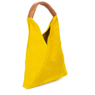 Aviano borsa mini shopper donna, per uso a mano. Pelle autentica Scamosciata.