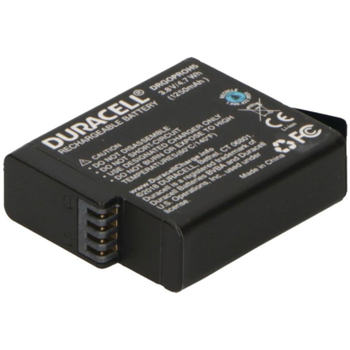 Batterie caméra sport DURACELL pour Gopro Hero5 / Hero6 / Hero7 / Hero8