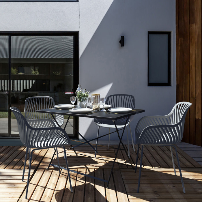 Lot de 2 Fauteuils - HOME DECO FACTORY - Ibiza - Extérieur - Gris