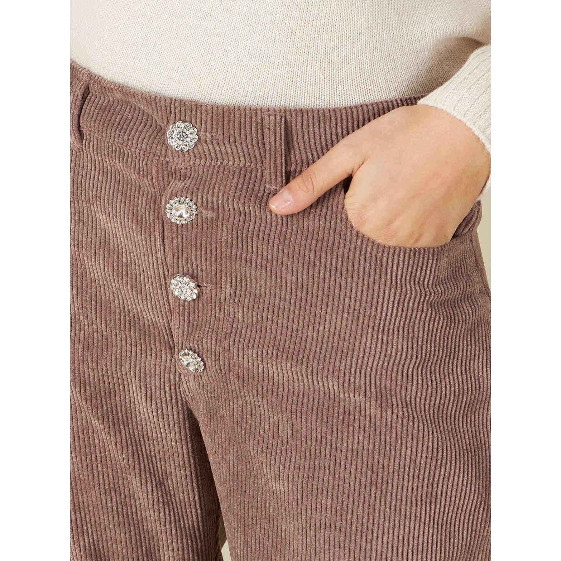 Oltre - Pantalón chinos de tejido de pana - Marrón