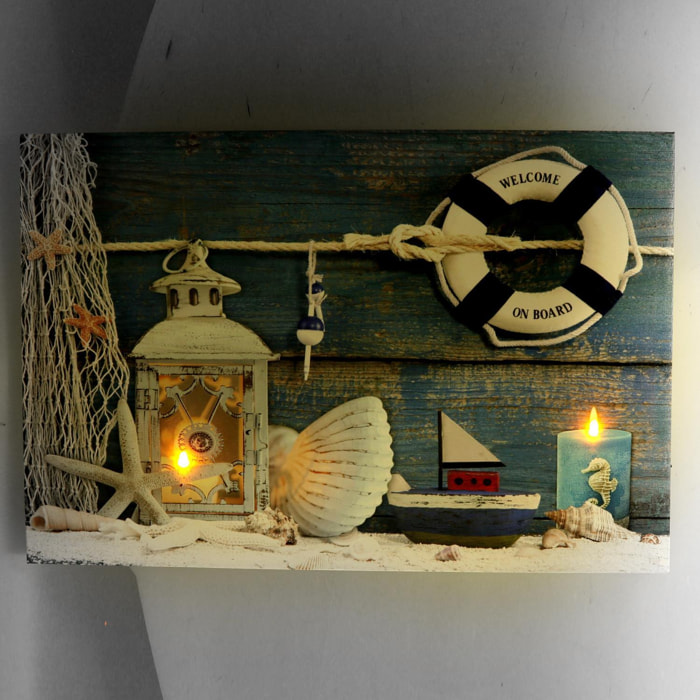 Quadro "mare" con led cm60x2,3x40