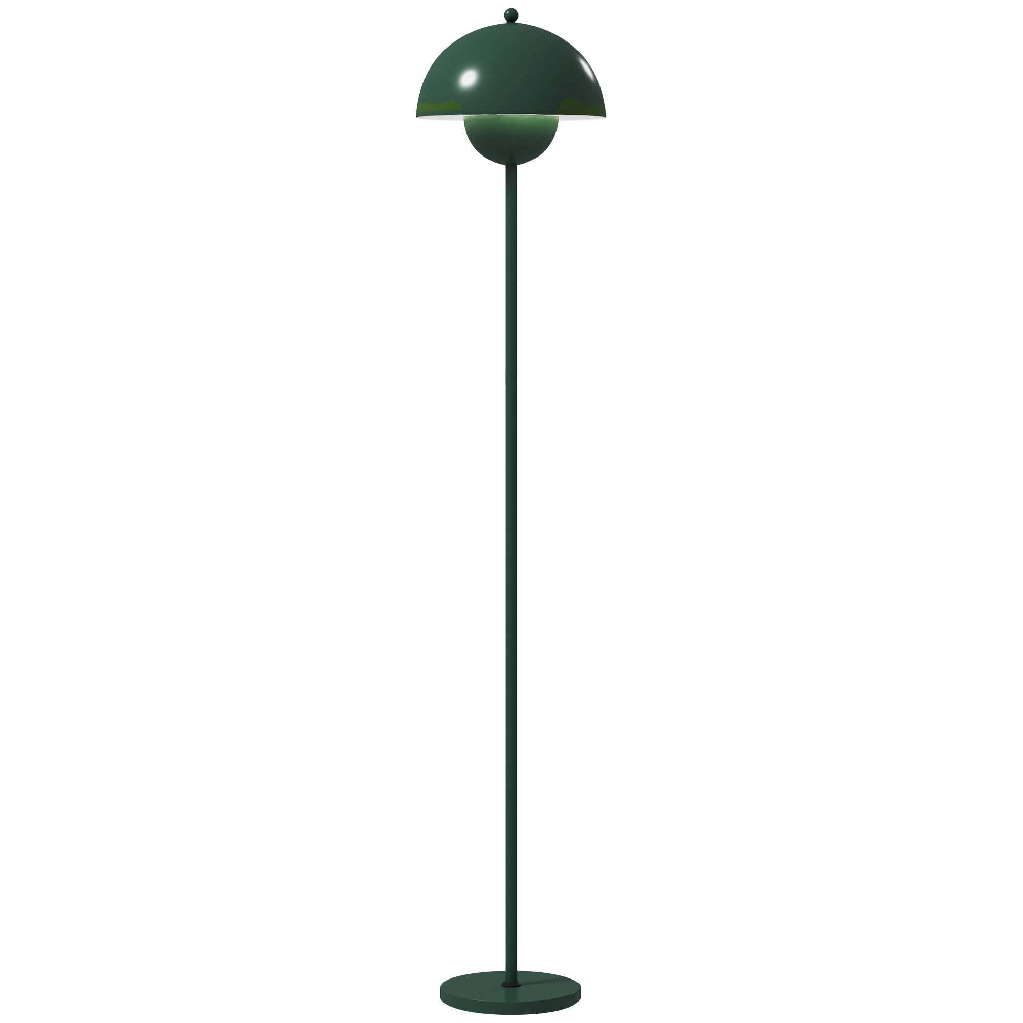 Lámpara de Pie Moderna 155 cm Lámpara de Pie para Salón con Pantalla de Cuenco Reflejando Luz Interruptor de Pie Casquillo E27 Sin Bombilla para Dormitorio Oficina Sala de Estar Verde