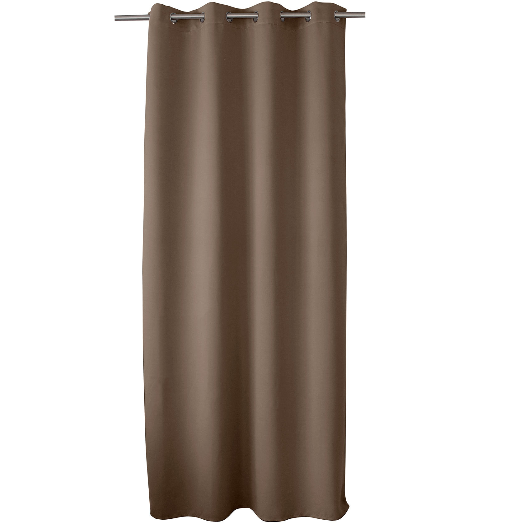 Rideau occultant uni avec 8 œillets - Taupe