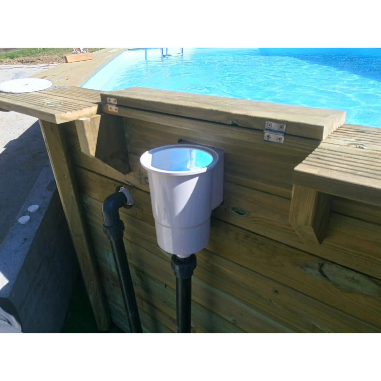 Piscine hors sol bois ronde Ø 4 x 1,17 m VANILLE