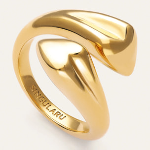 Anello Abbraccio Amour Acciao Placcato Oro
