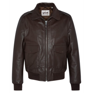 LCFLYW22X PILOT JACKET WITH SHEEPSKIN COLLAR COWHIDE Marrone